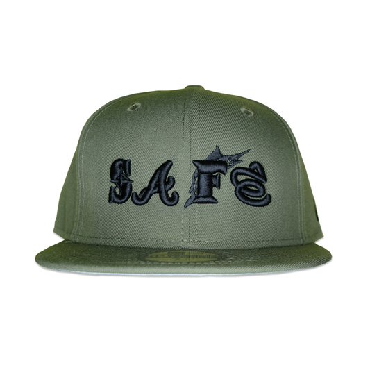 SAFE OUTER-FIELD FITTED OLIVE [NEW ERA]